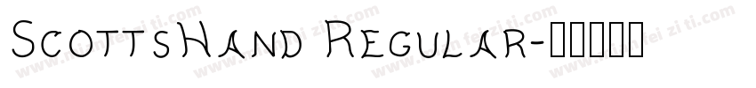 ScottsHand Regular字体转换